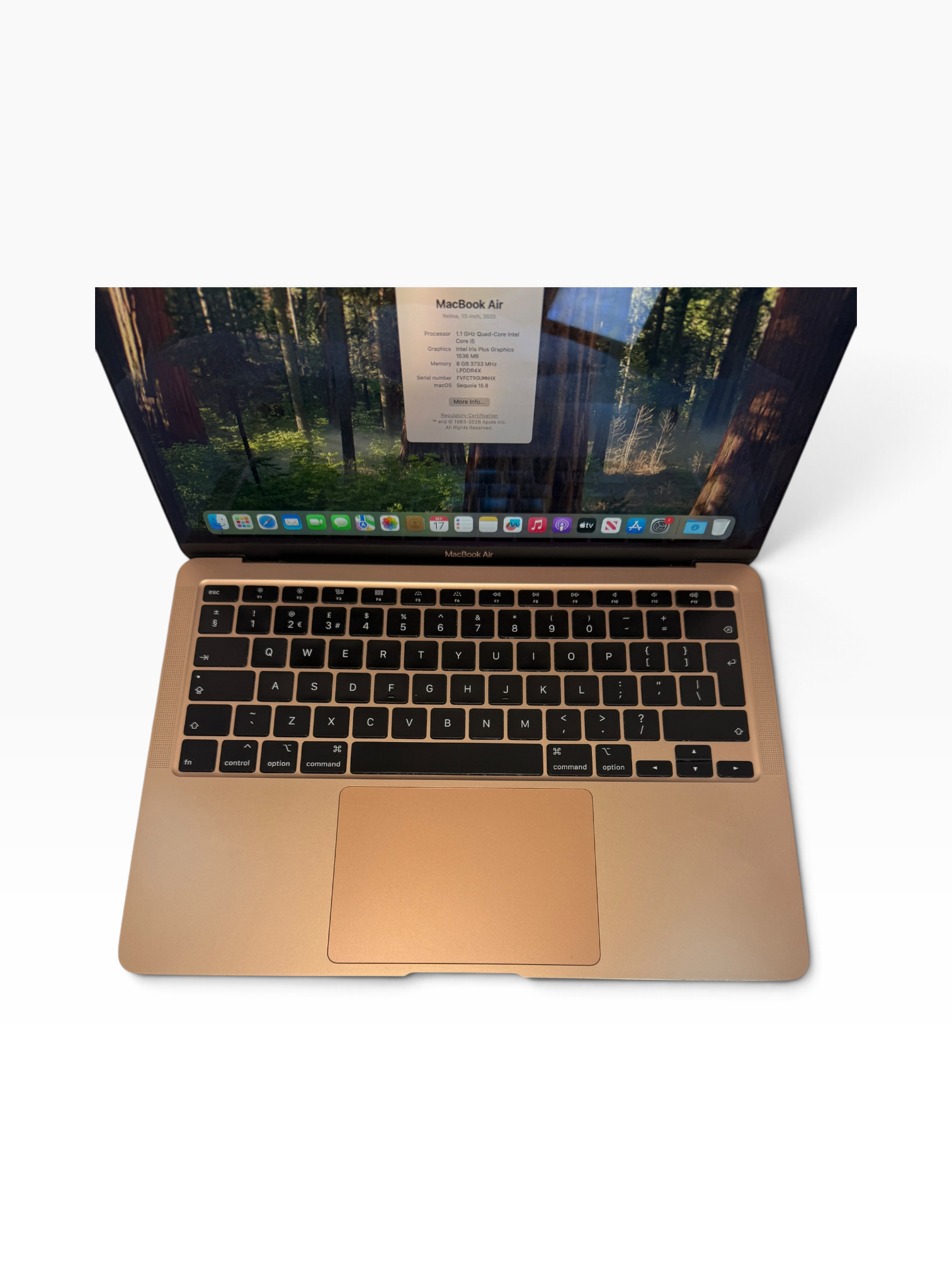 MacBook Air 2020 i5 1.1Ghz 8GB 256GB (NO TOUCH ID) Rose Gold